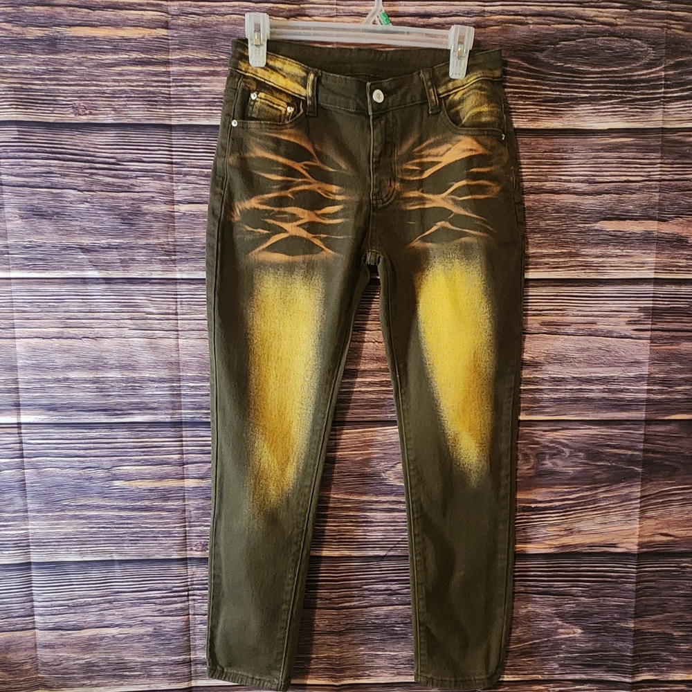Trendy Kids Olive and Yellow Jeans